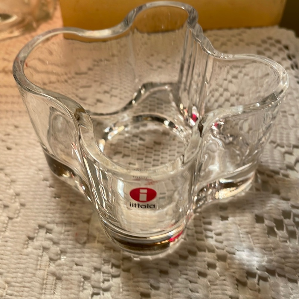 Iittale  clear class dish from Finland